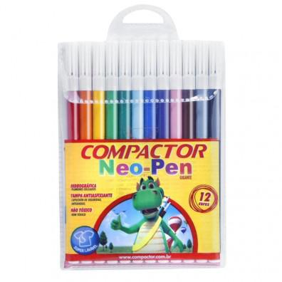 Caneta Neo-pen Compactor Com 12 - Cores