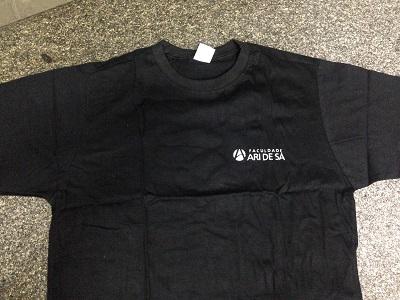 Camisa de Malha Inspetor Modelo Padrão Na Cor Preta .(faculdade Ari De Sá)