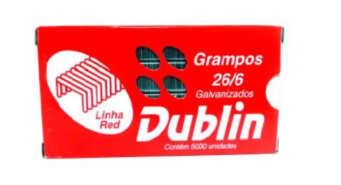 Grampo P/grampeador 26/6 Marca Dublin Galvanizado C/ 5000