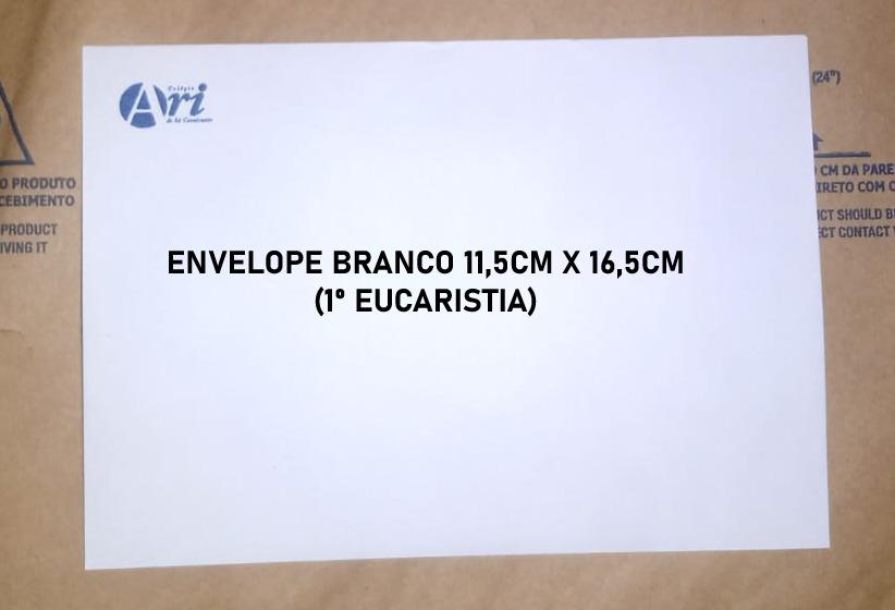 Envelope Branco Timbrado Com Logo Ari 11,5cm X 16,5cm (1º Eucaristia) - Produto