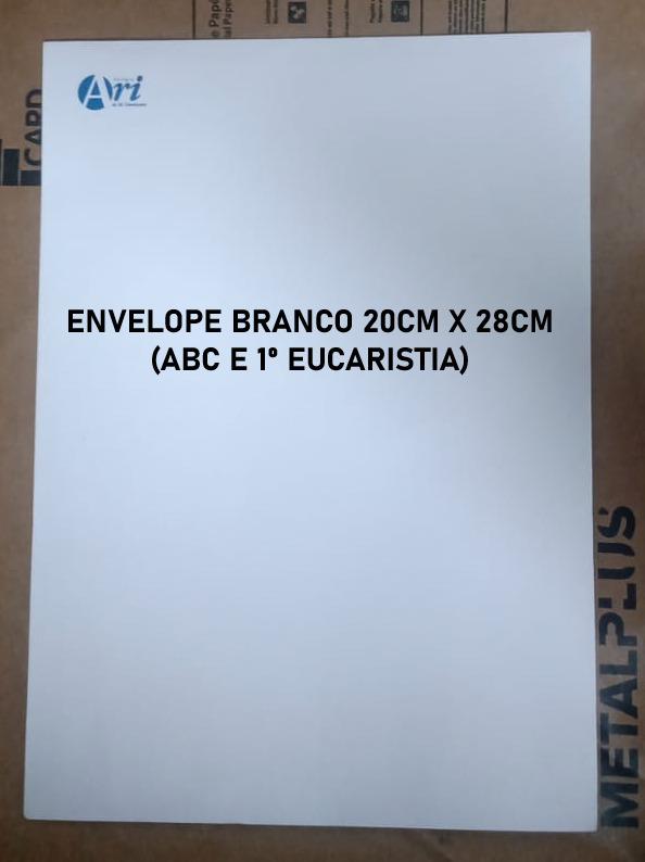 Envelope Branco Timbrado Com Logo Ari 20cm X 28cm (abc e 1º Eucaristia) - Produto